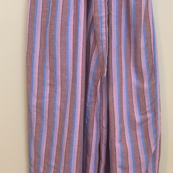 Billabong Multi Color Forward Feelings Smocked Spaghetti Strap Belted Jumpsuit L - Picture 8 of 17